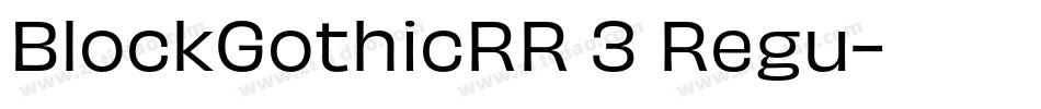 BlockGothicRR 3 Regu字体转换